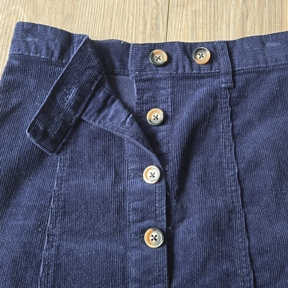 Forever 21 Navy Courderoy A Line Mini Skirt